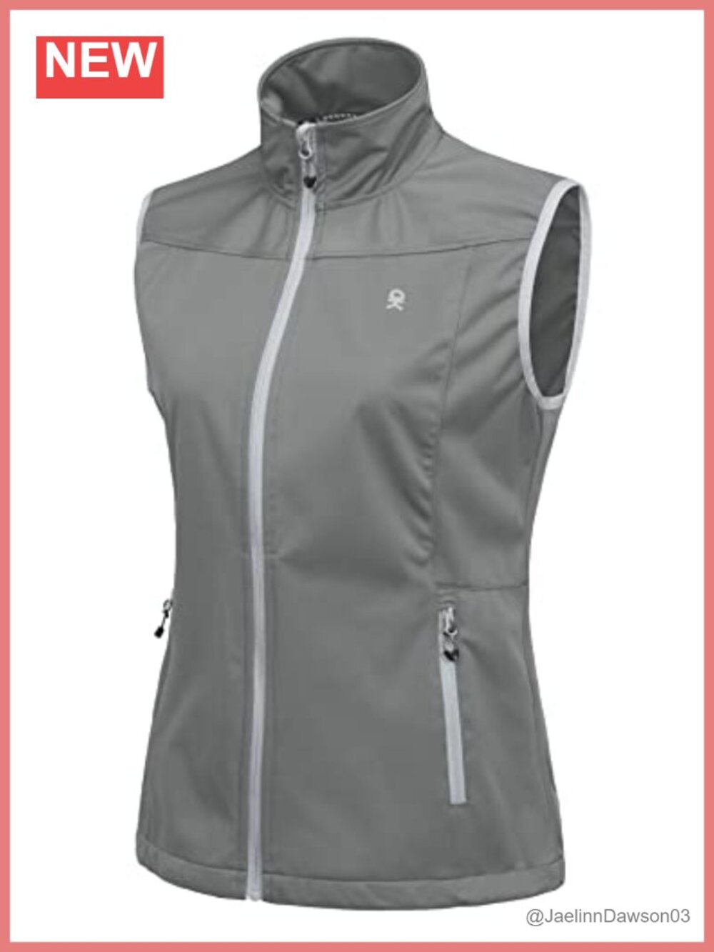 Lightweight Windproof Softshell Vest Water-Resistant Zip Pockets